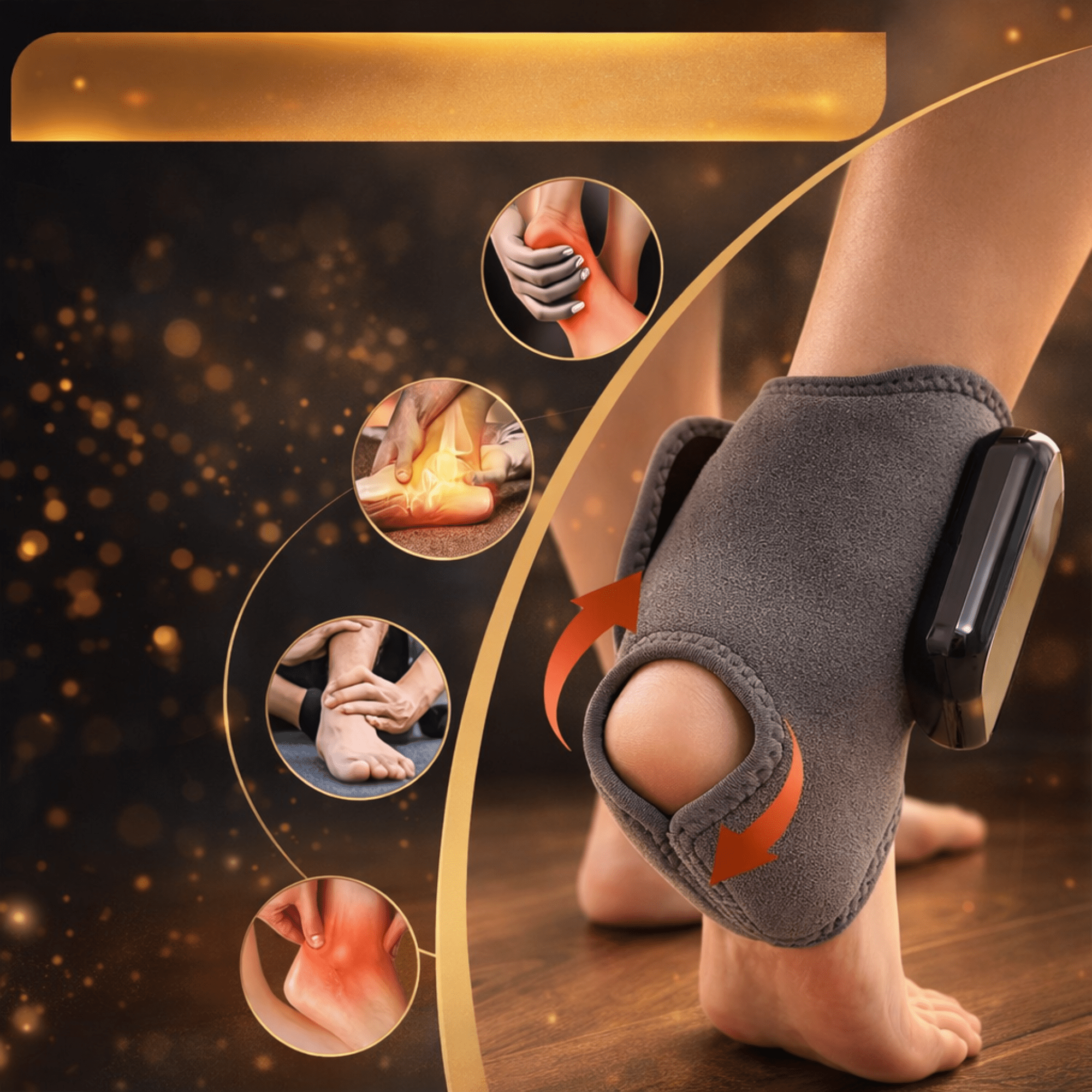 3-in-1 Foot Massager with Heat, Kneading and Compression, Wireless Portable Foot Massage Machine for Home and Office