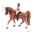 thumbnail image 4 of 2pcs Animal Figure Competition with Detachable Figurine Statue for children 3- Old Gifts marrón01 Yotijar Juego de figuritas de caballos, 4 of 8