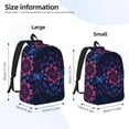 thumbnail image 2 of Rateoe Bohemian Vintage Pattern Pattern Durable Canvas Backpack for Men & Women – Stylish & Lightweight – Adjustable Straps, Multiple Pockets – Fits 15-17 Inch LaptopsMedium, 2 of 5