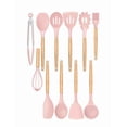 thumbnail image 1 of Utensilios Xtellar Silicona De Cocina Espatulas Brochas Teker 12 Set Color Rosa, 1 of 7