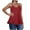 Wine, variant on ABATAB Going out Tops for Women Sleeveless Blouse Round Neck Button down Plain Vest Shirts Spaghetti Strap Summer Casual Basic Tops