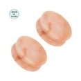 thumbnail image 1 of Ear Plugs Double Flare Peach Jade - Sold in Pairs, 1 of 1