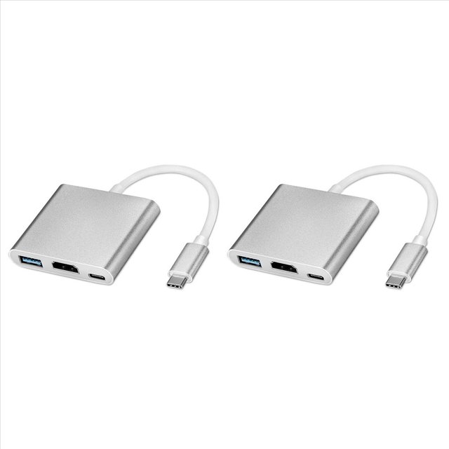 2X Convertidor de Cable Adaptador Tipo C para Adaptador Multipuerto AV Digital USB-C MJ1K2AM / una y USB FW3