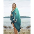 thumbnail image 2 of Teal Ombre Anchor Beach Towels Oversized Super Absorbent, Coastal Nautical Metal Luster Anchor Lightweight Bath Towel Quick Dry Sets For Bathroom/Pool/Rv Camping/Beach Play/Gym Room/Picnic 23"x47", 2 of 8
