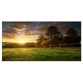 thumbnail image 2 of Fenced Ranch at Sunrise - Landscape Canvas Art Print, 2 of 3