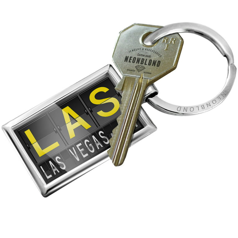 Neonblond Keychain Las Airport Code for Las Vegas, Nv, Women's, Size: One size, Black