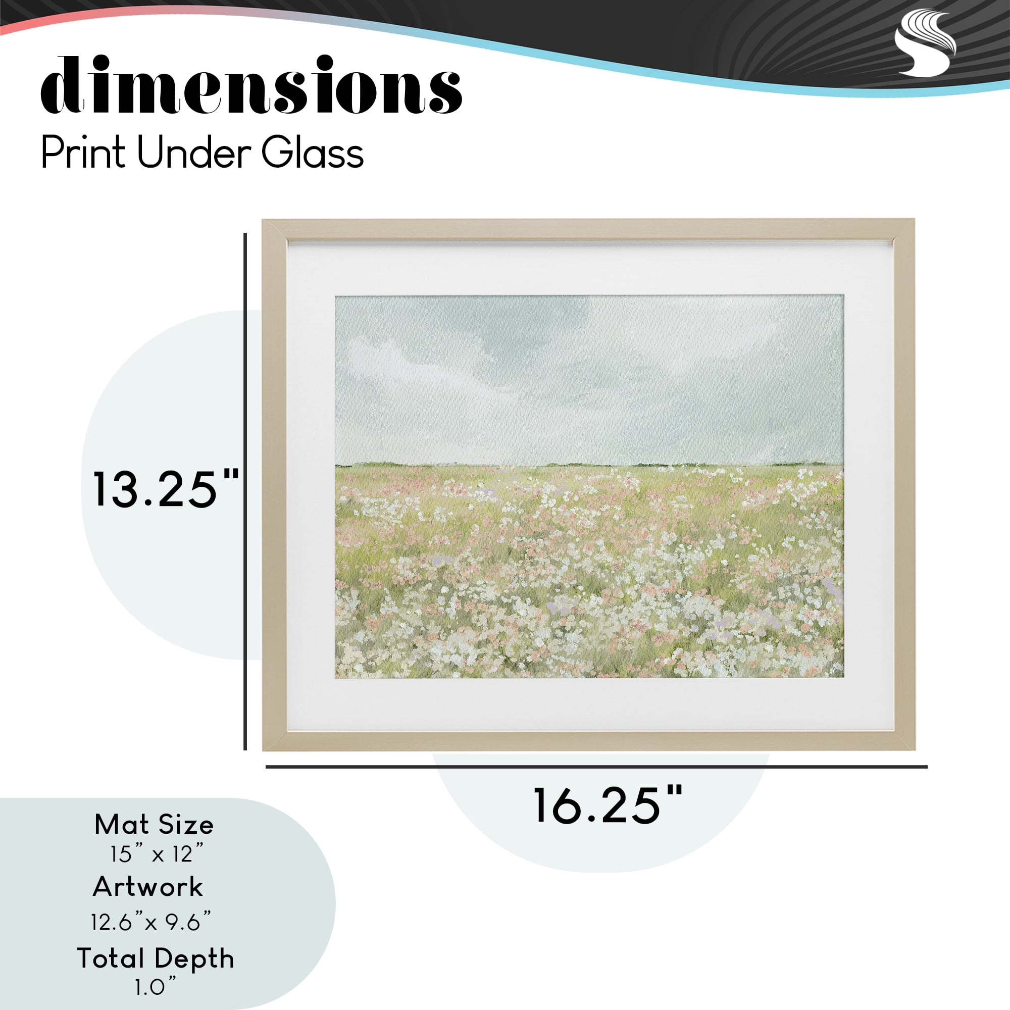 Stupell Industries Budding Field Scenery Birch Framed Print Under Glass, design by Leah Straatsma