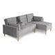 thumbnail image 5 of Sala Modular Reversible De Velvet Gris Claro Modelo Hassan, 5 of 9