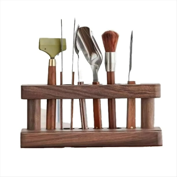 Juego de Té de Madera para Seis Caballeros con Accesorios y Herramientas de Té Decorativas.