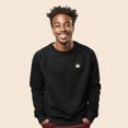 thumbnail image 3 of Dalix Cappuccino Embroidered Fleece Crewneck Long Sleeve Sweatshirt Mens in Black 2XL XX-Large, 3 of 5