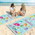 thumbnail image 4 of Personalized Beach Towel for Kids & Adults with Name 400GSM Custom 100% Microfiber Pool Towel Ultra Absorbent Super Soft Towels Personalized Gift for Women Men, 4 of 5
