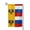 Square, variant on New Russian Flag Garden Flag Double Sided Small Flag Yard Home Decorative Flags Banner 12.5 x 18 Inch Square