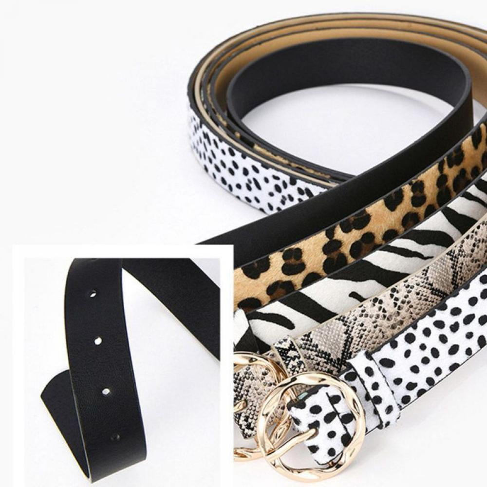 Cheetah/Leopard Print Belt Studded Rhinestone Designer Belt for Women
