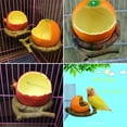 thumbnail image 2 of Parrot Feeder Fruit Shape Bird Orange Pomegranate Food Water Feeding Bowl Container Feeders for Crates Cages Coop Pet, 2 of 6