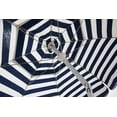 thumbnail image 2 of DestinationGear 6 ft Italian Umbrella Acrylic Stripes Navy and White Beach Pole, 2 of 3
