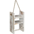 thumbnail image 5 of MyGift Whitewashed Wood Ladder Style Toilet Paper Roll Dispenser with Rope, 5 of 7