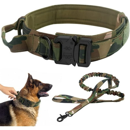 K9 Collar Tactical Dog Collar with Handle Dog Collar Wide Large Dogs ...