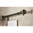 thumbnail image 2 of Deco Window 72 to 144 inches Adjustable Curtain Rod for Windows with Natural Wood Finials (1'' Diameter, Brown Matte), 2 of 9