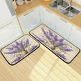 thumbnail image 7 of Lavender Anti Fatigue Mats for Kitchen Floor,Set of 2 Non Skid Washable Waterproof Anti Kitchen Floor Mats for Kitchen Office Laundry Room Bathroom (19"x27"+19"x47") Home Decor, 7 of 7