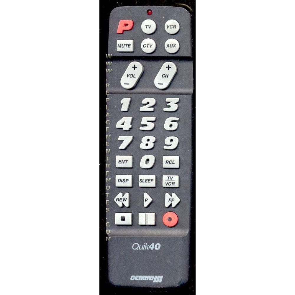 GEMINI QUICK40 (p/n QUICK40) Remote Control (refurbished) Walmart