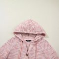 thumbnail image 6 of UDAUDU Womens Summer Tops 2026 Short Sleeve Button V Neck Waffle Knit Lightweight Drawstring Hoodies Spring Fashion Casual Blouses Shirts Pink L, 6 of 7
