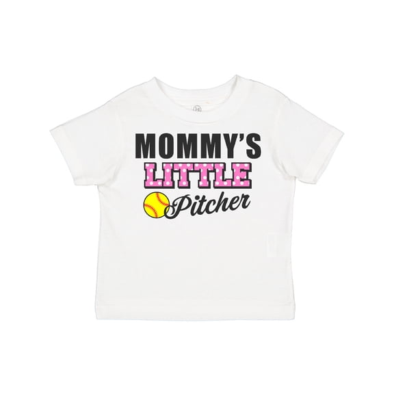 Inktastic Mommys Little Pitcher Softball Girls Toddler T-Shirt