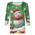 thumbnail image 4 of GA WEIHUA Reduced,Ugly Christmas Tshirts Shirt for Women Plus Size Graphic T-Shirts 3/4 Sleeve Casual Tops Basic Tunic Blouse Tshirts Shirts for Women(Multicolor,Small), 4 of 5