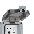 thumbnail image 2 of Oubit Patio Outlet,Outdoor Waterproof Socket IP66 Waterproof Socket Outdoor Outlet Multi-Functional, 2 of 5