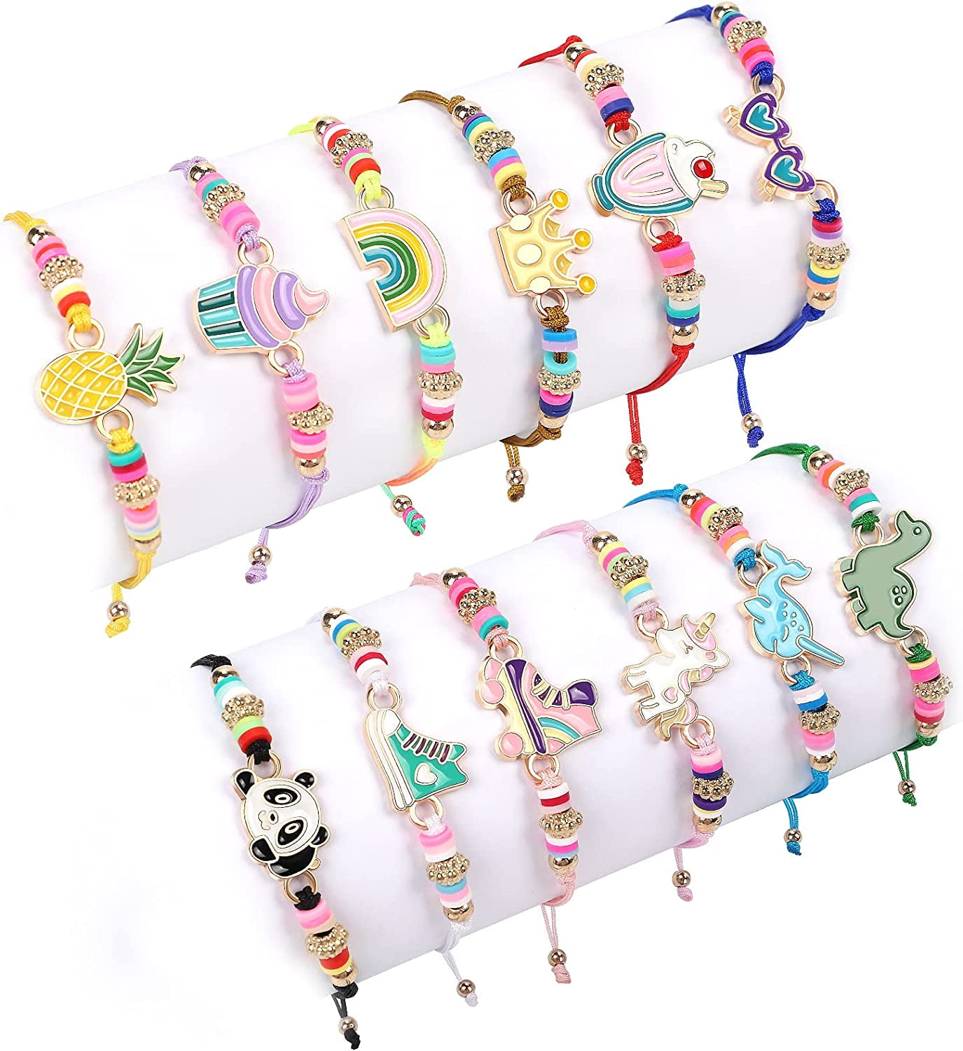 12 Pcs Kids Girls Bracelets Jewelry Women Unicorn Animal Friendship ...