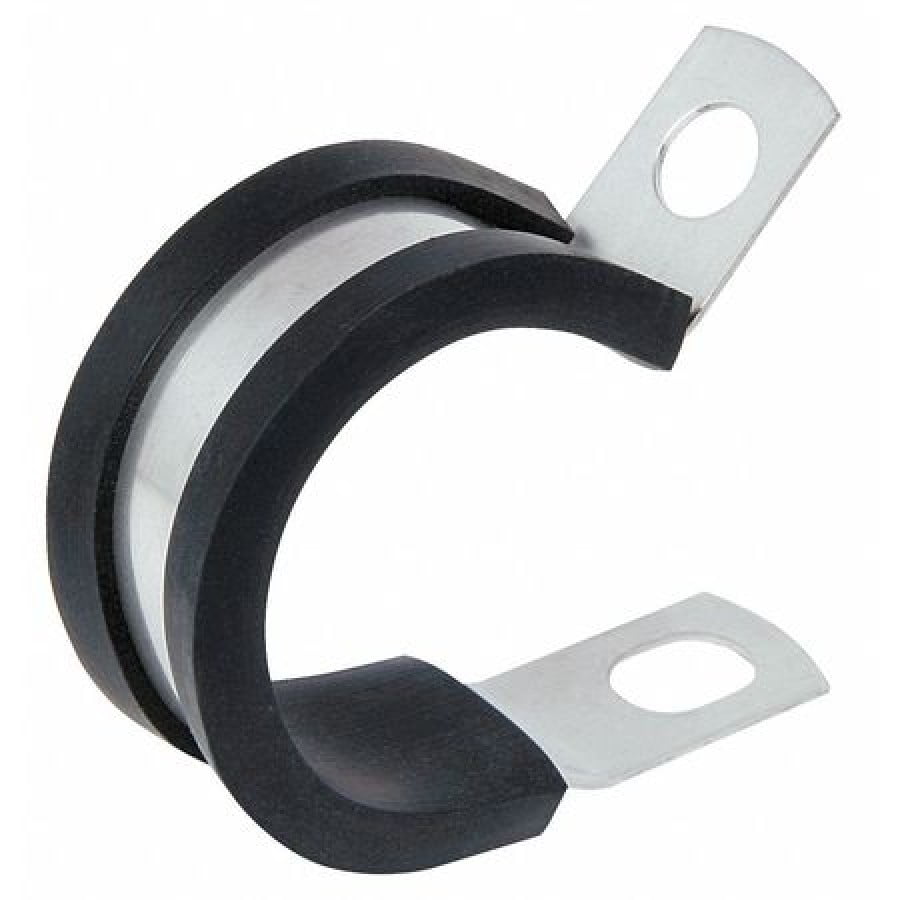 EPDM Cushioned Dia ZORO SELECT COL0809SS Clamp PK25 1/2 In