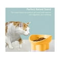 thumbnail image 3 of Cuencos elevados para gatos, cuenco elevado de cerámica para comida para gatos, para proteger la columna vertebral de las mascotas, color naranja, 3 of 6