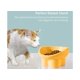 thumbnail image 3 of Cuencos elevados para gatos, cuenco elevado de cerámica para comida para gatos, para proteger la columna vertebral de las mascotas, color naranja, 3 of 6