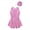 Pink, variant on Kids Girls Shiny Sequins Unitards Hip-Hop Jazz Latin Dance Dress Leotard Costume Pink 16