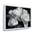 thumbnail image 2 of Designart Bunch of Roses Black and White FLOAT FRAME WALL ART, 2 of 3