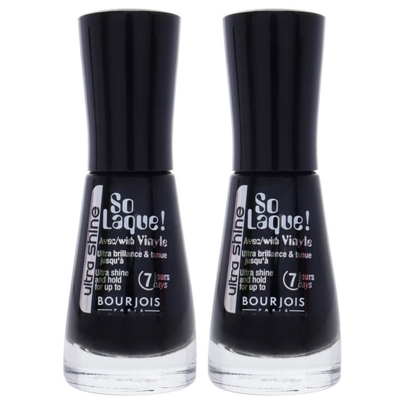 Bourjois So Laque Ultra Shine - # 30 Noir de Chine - Pack of 2 , 0.3 oz Nail Polish