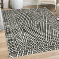 thumbnail image 1 of Geometric Decorative Rug, Pastel Ombre Colored Zigzag Look Abstract Forms Rhombus Rustic Motif, Quality Carpet for Bedroom Dorm and Living Room, 6 Sizes, Taupe Grey, by Ambesonne, 1 of 4