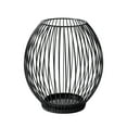 thumbnail image 3 of Soporte para velas, candelabro de jaula de Metal, candelabro de hierro, candelabro de pilar para fiesta, candelabro para sala de estar de boda, 16cmx18cm Negro, 3 of 9