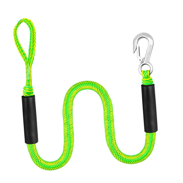 2x Accesorios para cuerdas elásticas de amarre Bungee Cuerdas elásticas de amarre Bungee Línea de anclaje de amarre verde