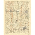 thumbnail image 2 of USGS 20x24 Gold Ornate Wood Framed with Double Matting Museum Art Print Titled - Meridan Connecticut Sheet - USGS 1893, 2 of 4