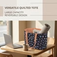 thumbnail image 6 of Pzuqiu Gradient Star Large Capacity Quilted Tote Bag for Women Lightweight Puffer Work Tote Bag Trendy Carryall Work Travel Totes for School Everyday Use Soft Shoulder Handbag, 6 of 7
