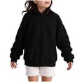 thumbnail image 4 of Grblisyd Sherpa Fleece Hoodie for Girls Cat Ears Fuzzy Warm Pullover Sweatshirt Kids Fashion Casual Loose Sweater with Pockets, 4 of 4