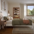 thumbnail image 3 of Valencia Full Solid Wood Low Profile Sleigh Platform Bed in White, 3 of 13