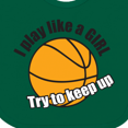 thumbnail image 4 of Inktastic I Play Like a GIRL... Try to Keep Up Girls Baby Bib, 4 of 4