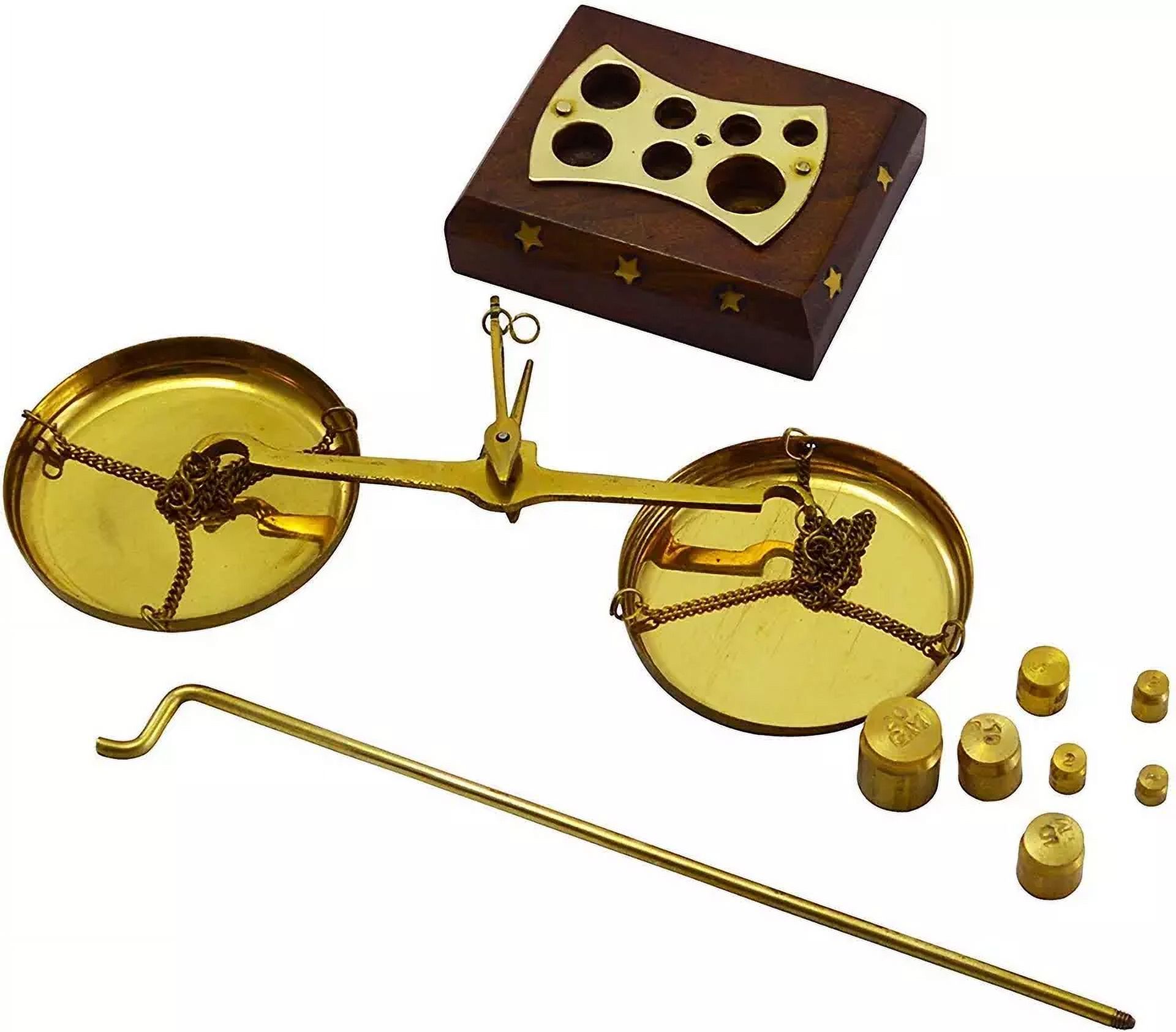 7" Beautiful Brass Decorative Weighing Scale Balance Tarazu wts Home Decor Gift