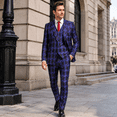 thumbnail image 3 of HBDesign Mens 3 Piece Double Breasted Suit Set, Blazer Vest Pants for Business Party, 3 of 6