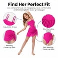 thumbnail image 5 of Kuleyang Girls Swimsuit One-Piece Swimwear Adjustable Straps Cut Out Bathing Suit with Cover Up Skirt Swimsuit for Girls, 5 of 8