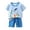 Light Blue, variant on Shadoumai 4t Summer Outfits for Boys Color Block Crew Neck Shorts Sleeve Tracksuit Trendy Summer 2 Piece Boys Jerseyss Tracksuit Summer Boy 2 Piece Outfits