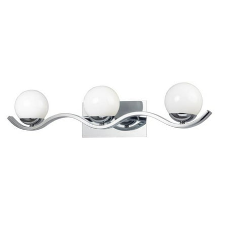 

7 x 31.5 in. Motion 3-Light Bath Vanity Polished Chrome