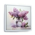 thumbnail image 2 of Designart "Elegance In The Lilac Bouquet Vase I" Lilacs Floater Framed Canvas Wall Art, 2 of 5