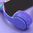 thumbnail image 5 of Bluetooth Cat Ear Headphones for Kids Wireless Mode Foldable Headset with Mic, RGB LED Light for Gift School Gaming C, 5 of 5